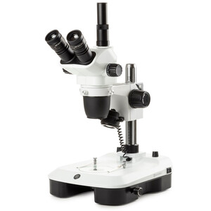 Euromex Microscopio stereo zoom NZ.1703-M, 6.5-55x, Columna, Luz incidente y transmitida, trino, Espejos para Campo oscuro, Embriología