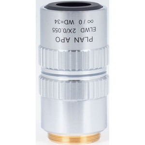 Motic Plan apochromatique. Objectif ELWD 2X/0,055 (largeur : 34 mm)